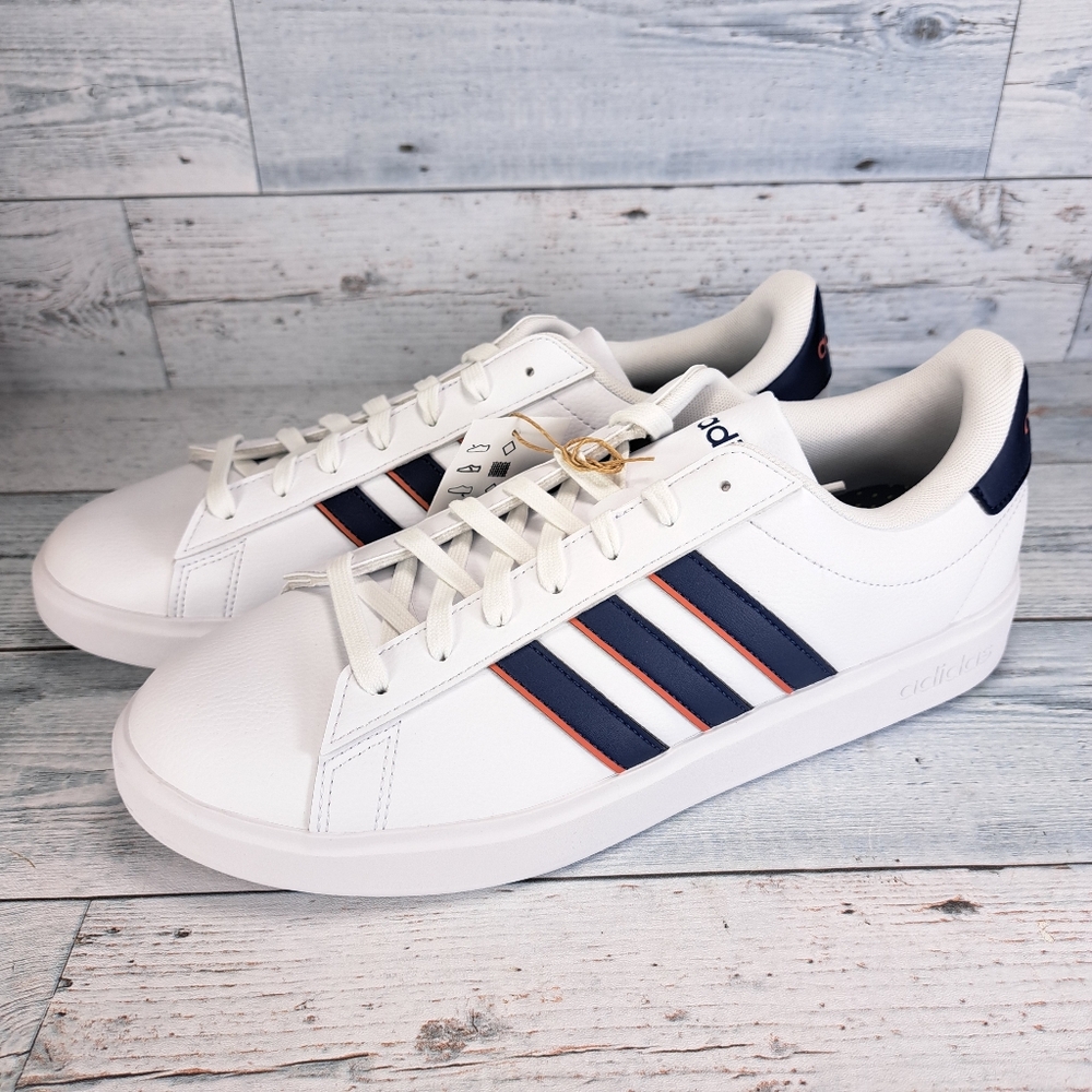 Adidas Sneakers Grand Court 2.0 Mens 11 White Blue - New In Box